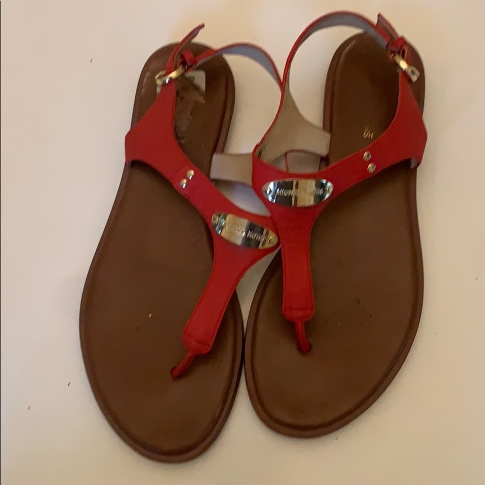 Red Michael Kors sandals size 10